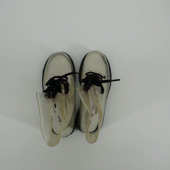 G Six Workshop Women's Ankle Boots Clear Gold Glitter 35 (4) NEW - Picture 4 of 5